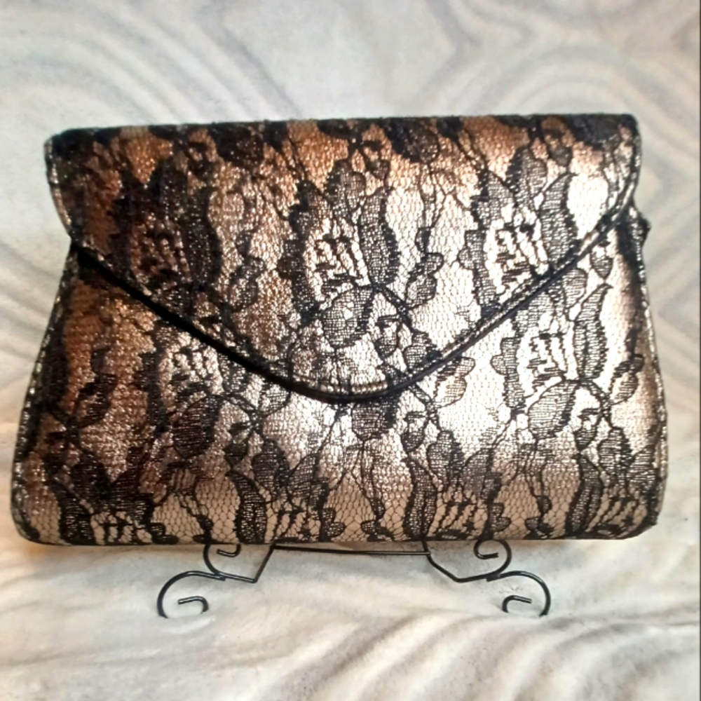 Neiman Marcus Vintage Lace Crossbody Or Clutch  EUC 9x6x2